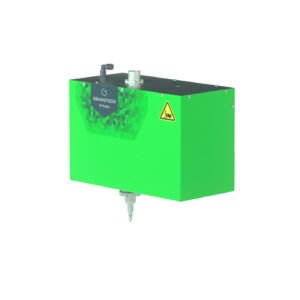 Imagen frontal del cabezal XF530 de Gravotech, solución de micropercusión profunda distribuida por Mecatronisis en Colombia para marcaje industrial en aceros duros.