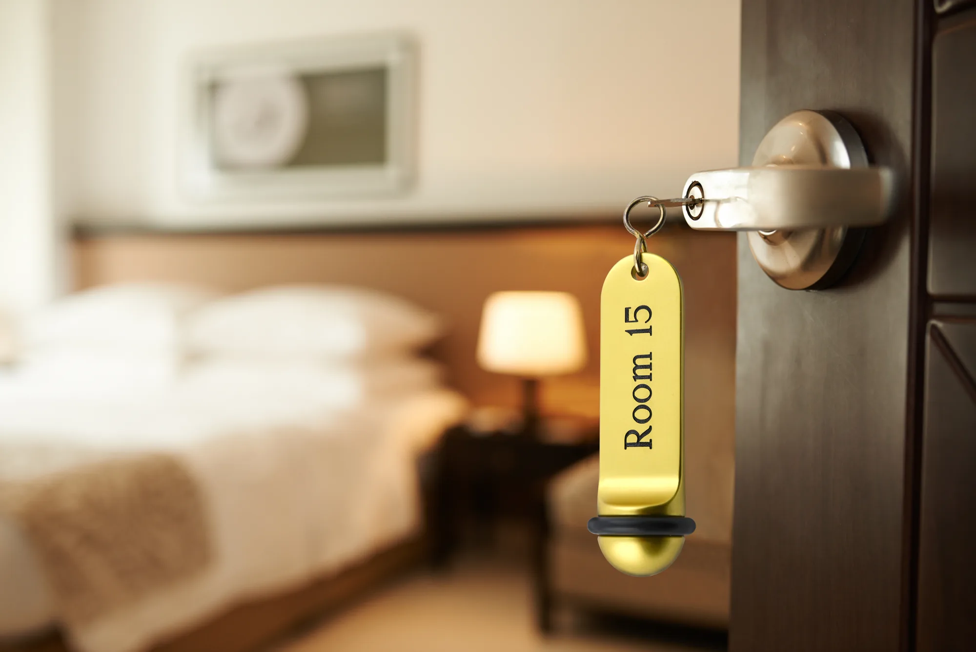 Llavero de hotel grabado