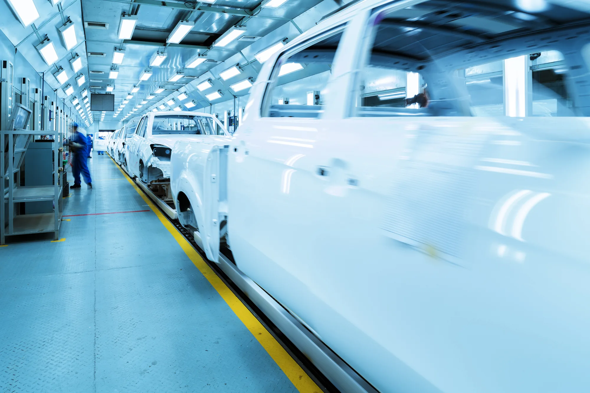 XF510p integrado en una línea de producción automotriz