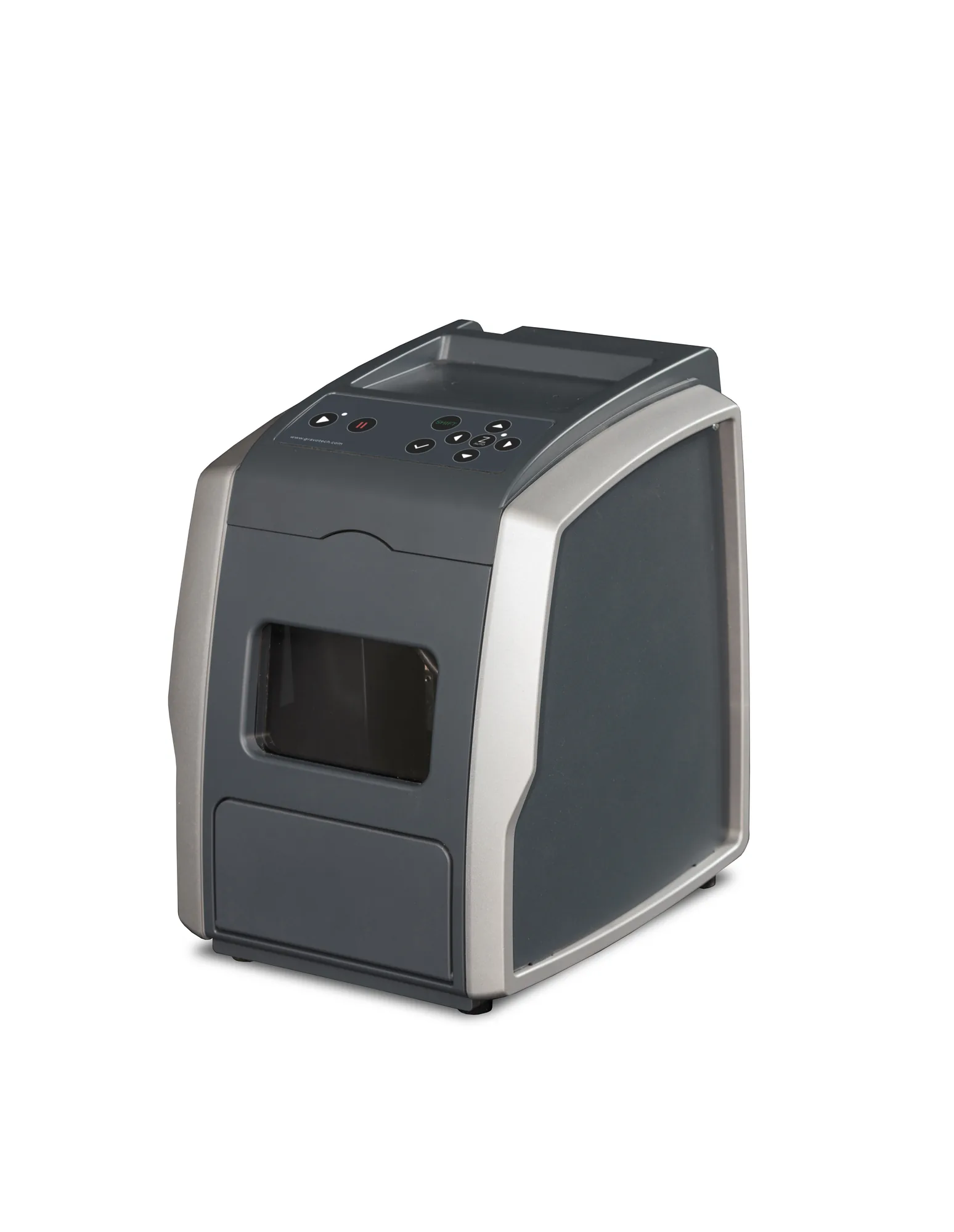 Máquina de rayado M10 de Gravotech, vista lateral