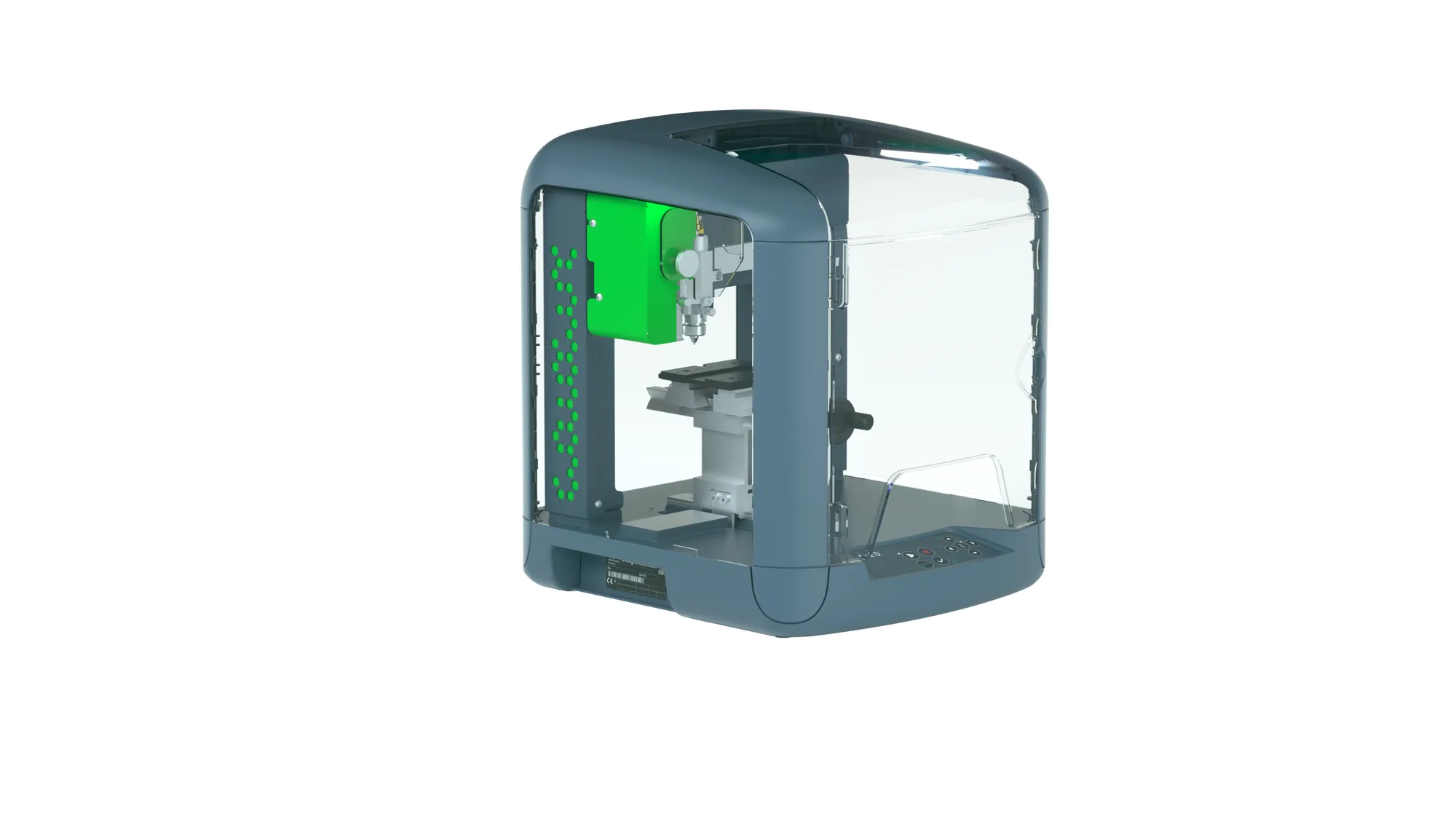 Cubo transparente de la M20 para grabar frente al cliente