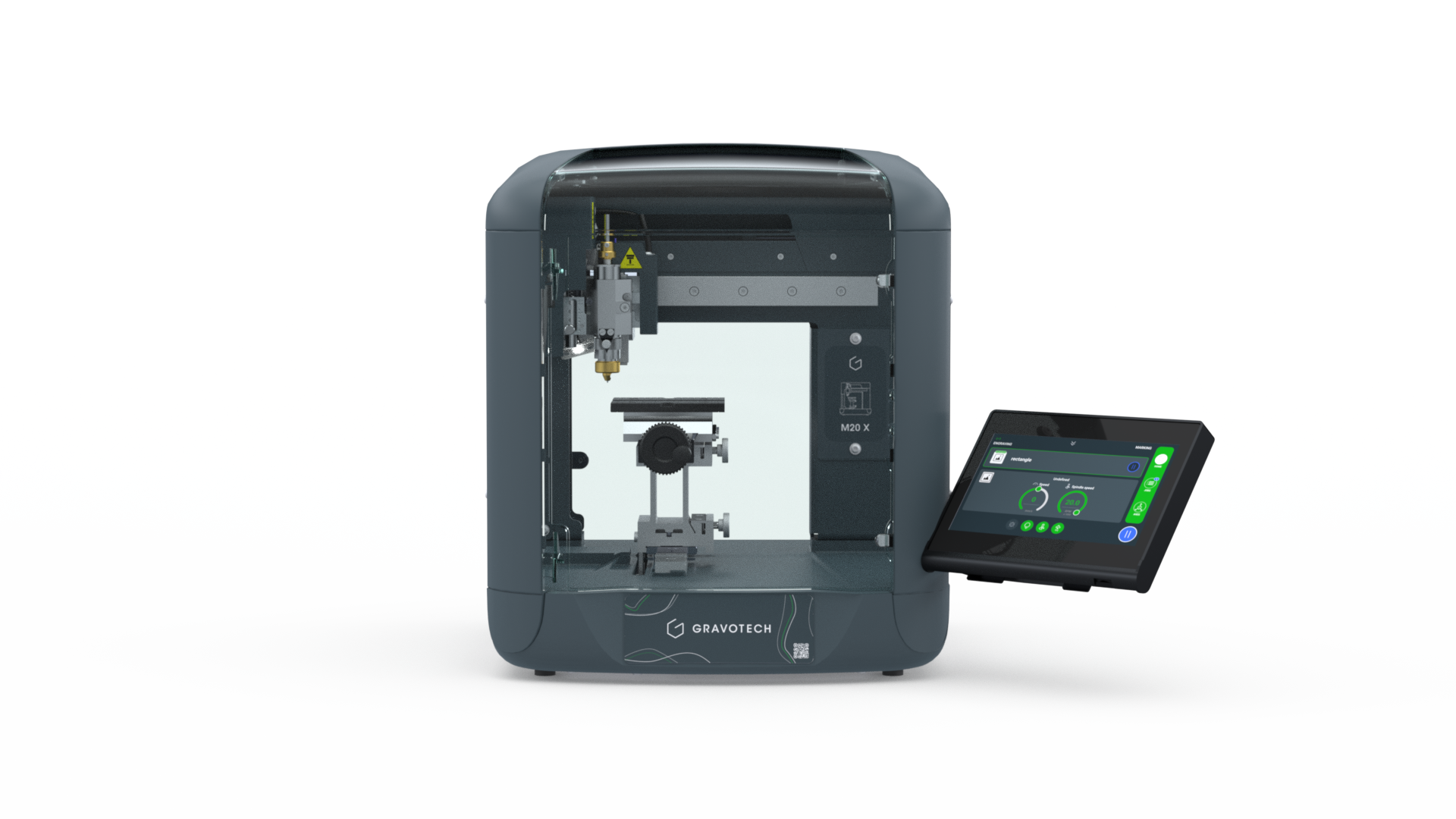 Máquina de grabado rotativo M20X con pantalla integrada